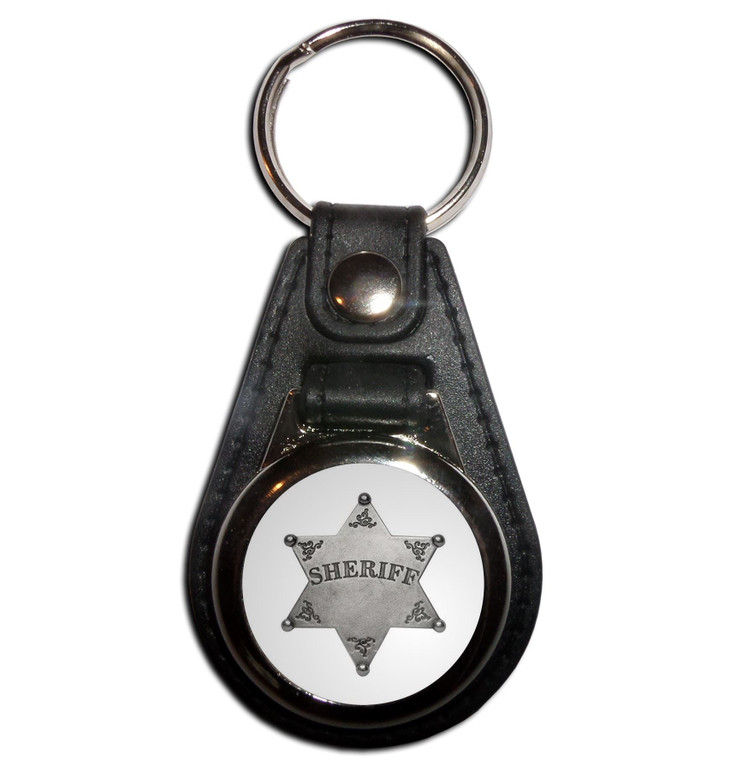 Sheriff Badge - Plastic Medallion Key Ring