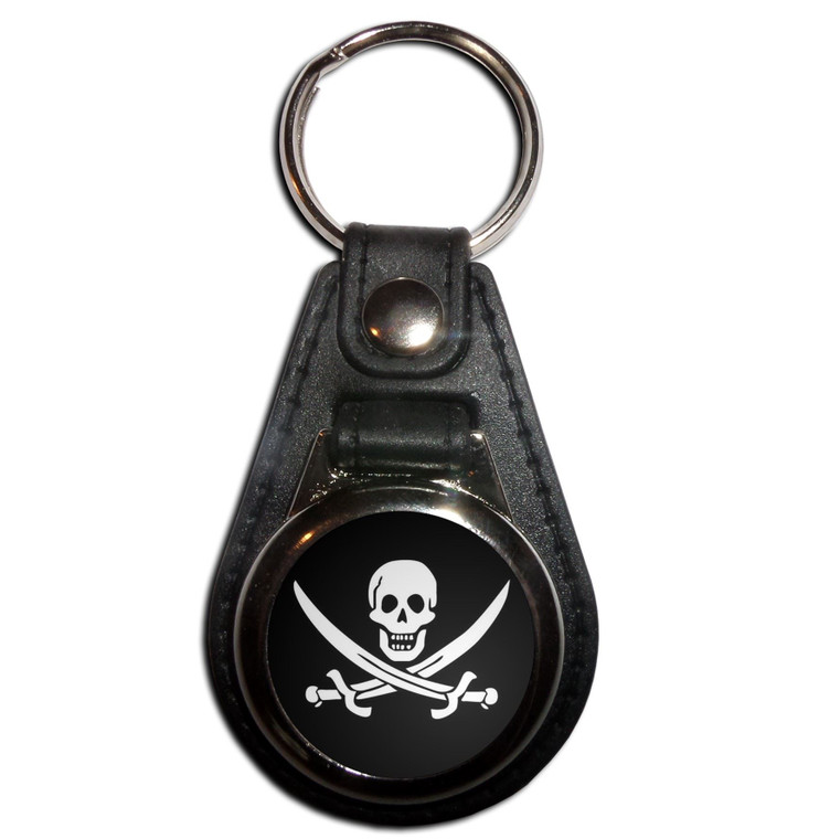 Jolly Roger - Plastic Medallion Key Ring