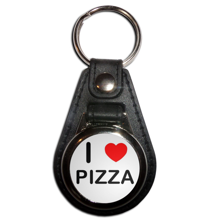 I Love Pizza - Plastic Medallion Key Ring