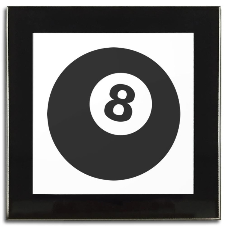 8 Ball - Square Glass Coaster