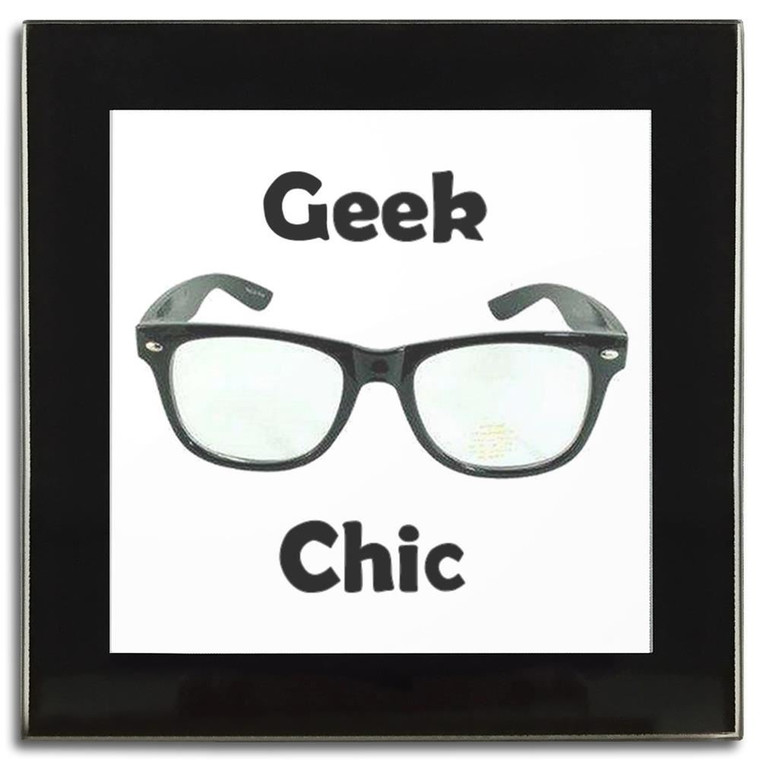 Geek Chic - Square Glass Coaster Geek Chic - Square Glass Coaster