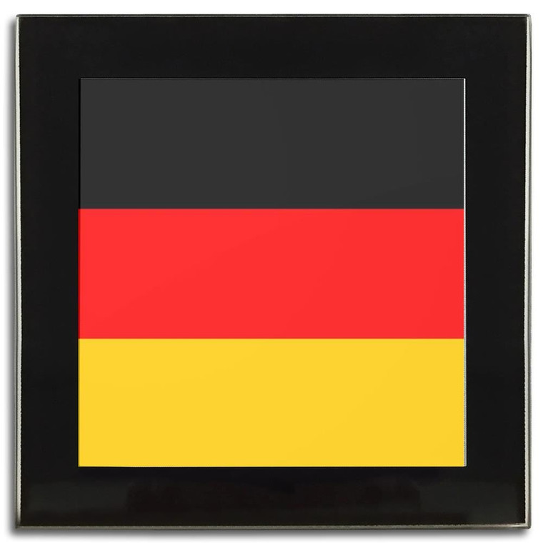 Germany Flag - Square Glass Coaster