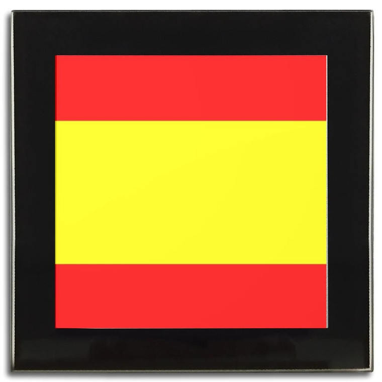 Spain Flag - Square Glass Coaster