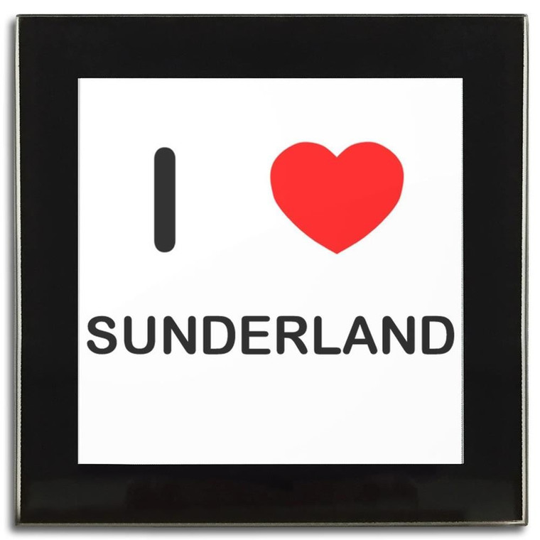 I Love Sunderland - Square Glass Coaster