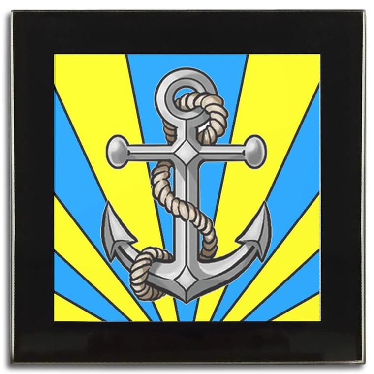 Anchor - Square Glass Coaster