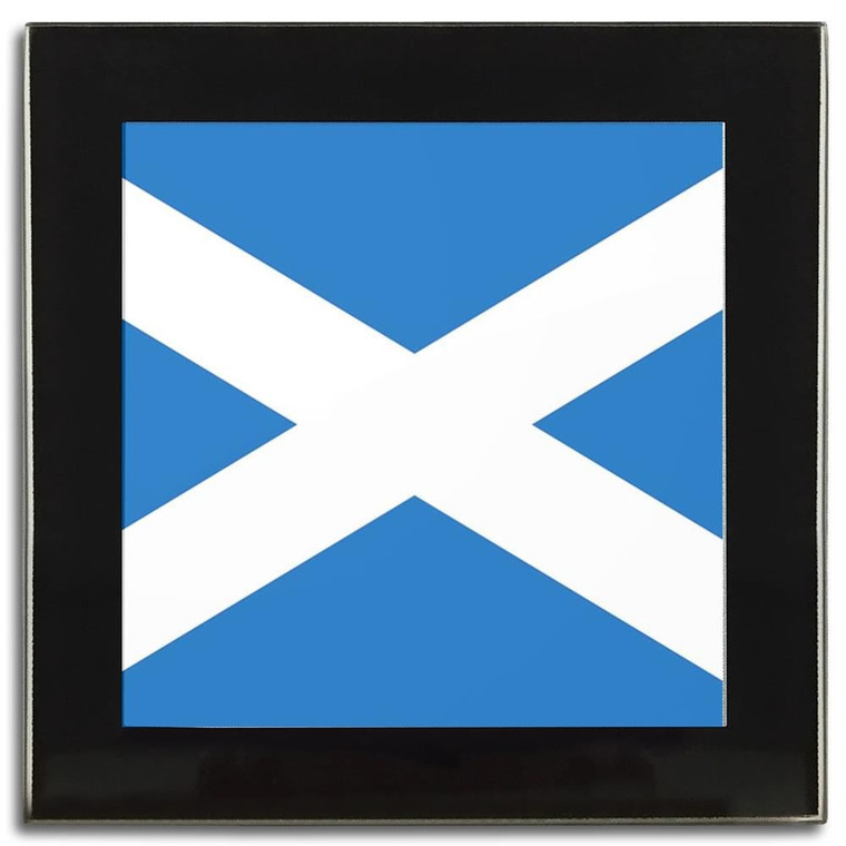 Scotland Flag - Square Glass Coaster