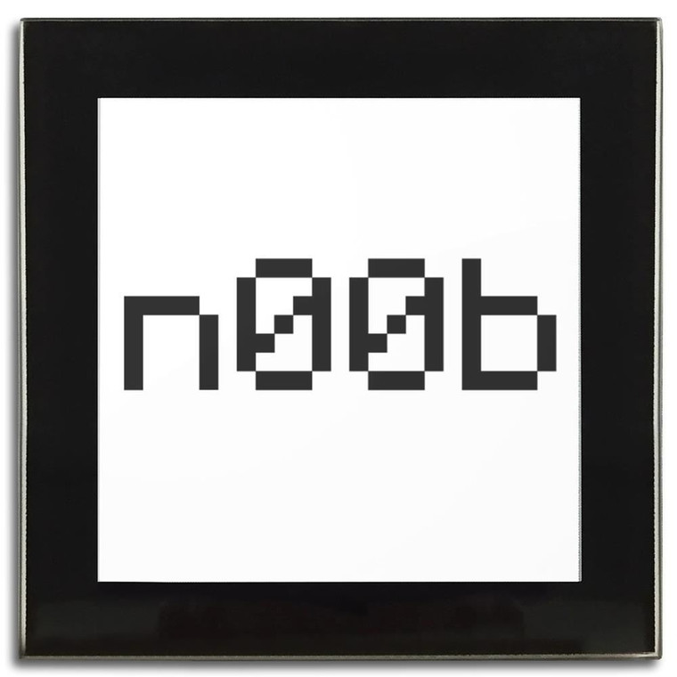 n00b - Square Glass Coaster
