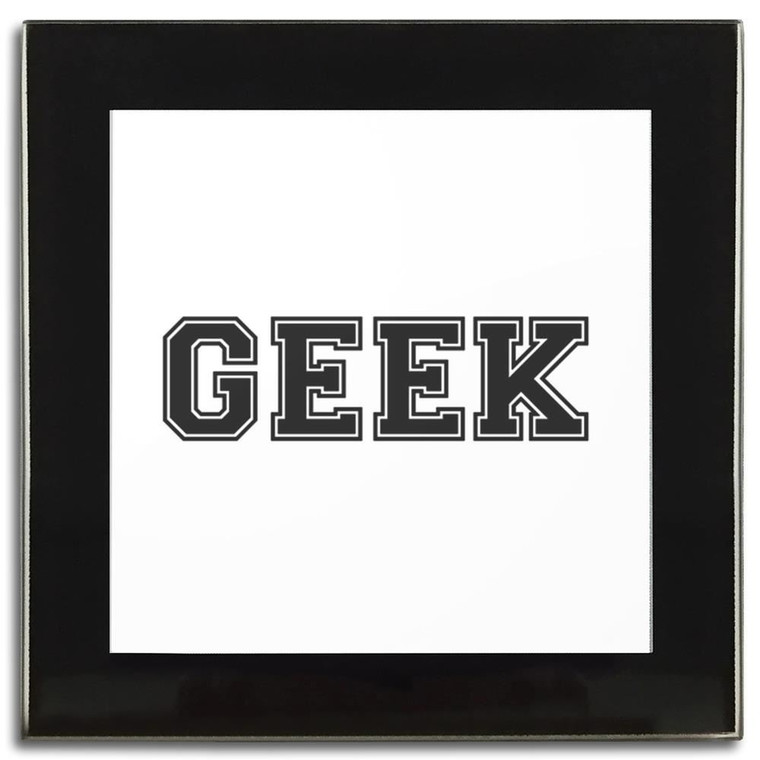 Varsity Geek - Square Glass Coaster