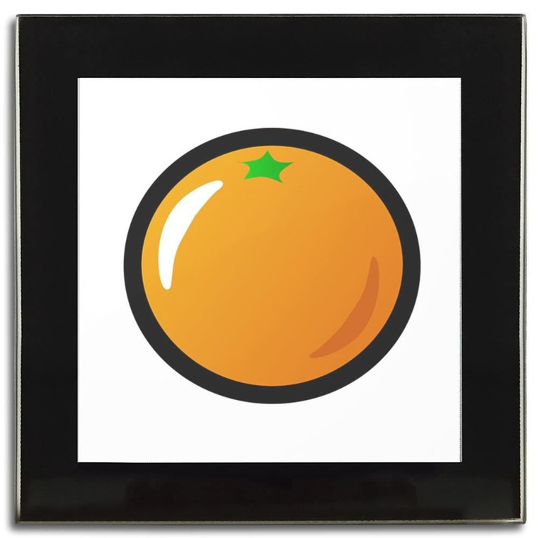 Fruit Machine Orange - Square Glass Coaster