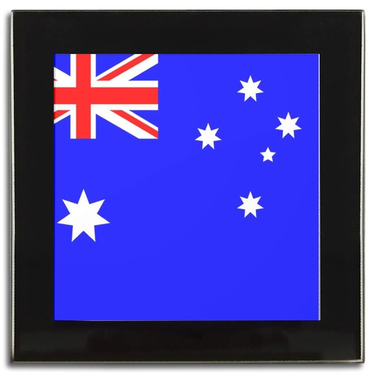 Australia Flag - Square Glass Coaster