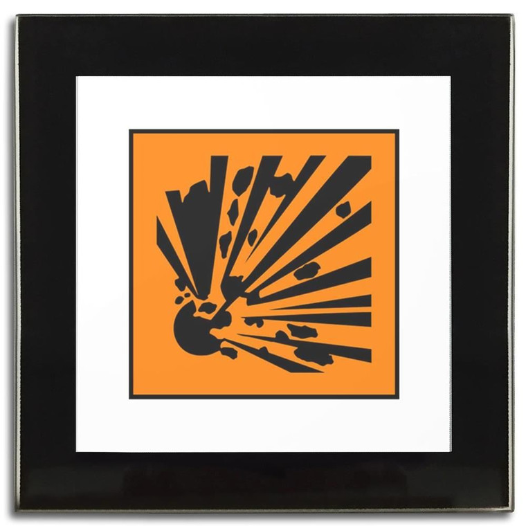 Explosives - Square Glass Coaster