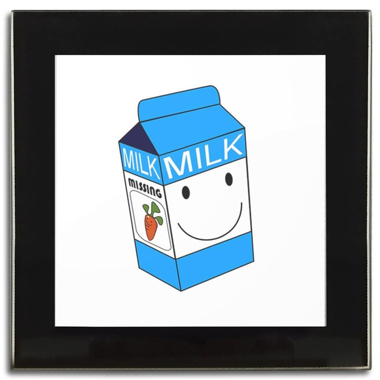 Milk Carton - Square Glass Coaster