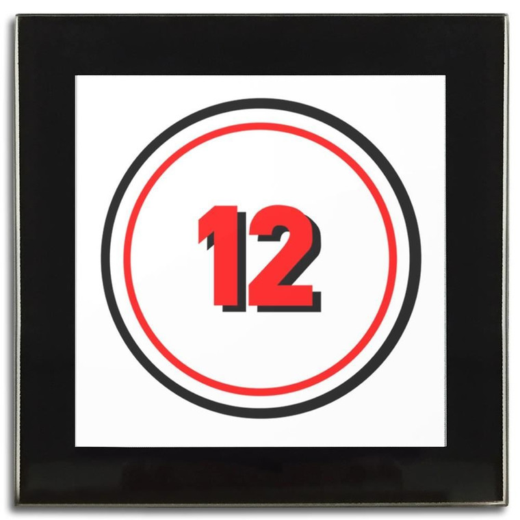 12 Certificate - Square Glass Coaster