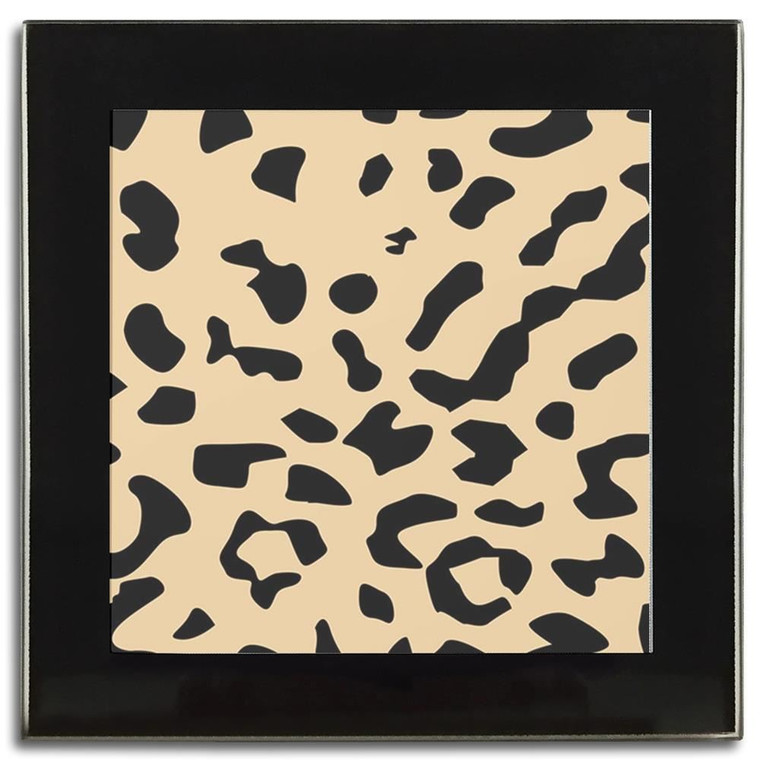 Leopard Print - Square Glass Coaster