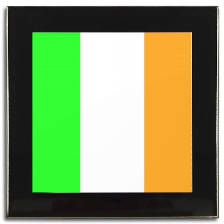 Ireland Flag - Square Glass Coaster