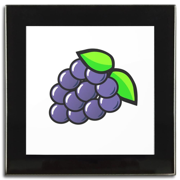 Fruit Machine Grapes - Square Glass Coaster Fruit Machine Grapes - Square Glass Coaster