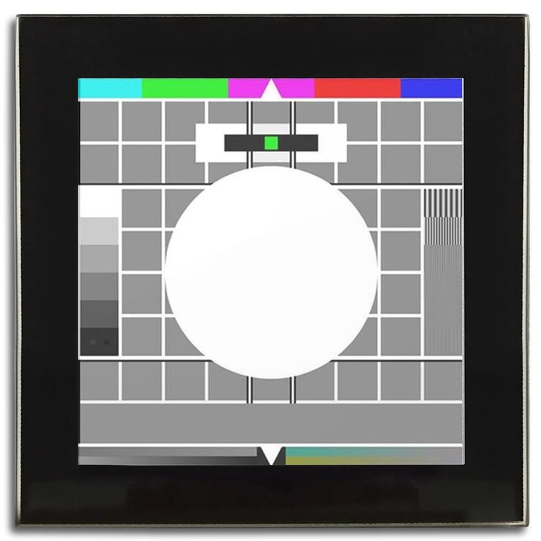 TV Test Card - Square Glass Coaster