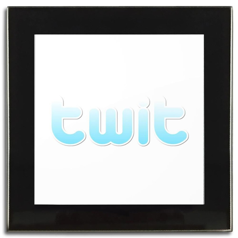 Twit - Square Glass Coaster