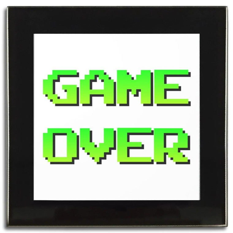 Game Over - Square Glass Coaster