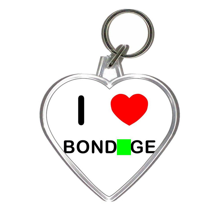 I Love Bondage - Heart Shaped Key Ring