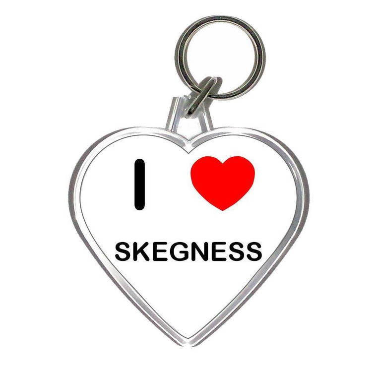 I Love Skegness - Heart Shaped Key Ring