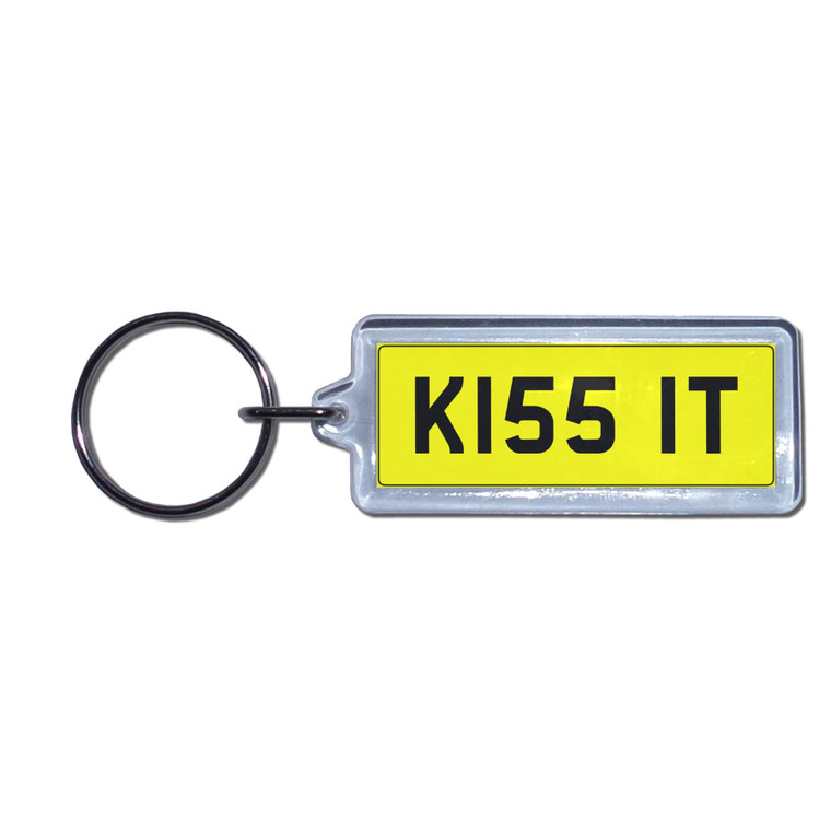 KISS IT - UK Number Plate Key Ring