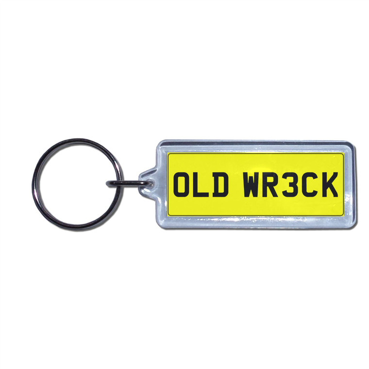 OLD WRECK - UK Number Plate Key Ring