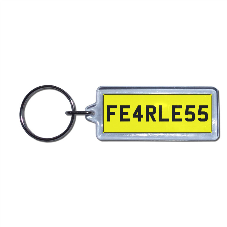 FEARLESS - UK Number Plate Key Ring