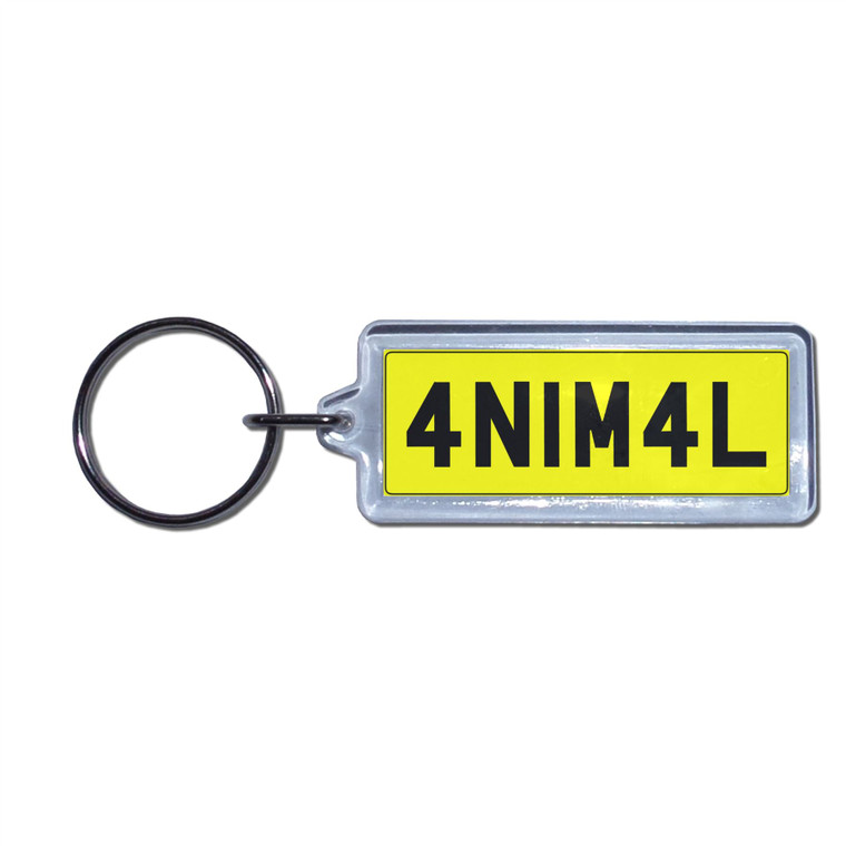 ANIMAL - UK Number Plate Key Ring