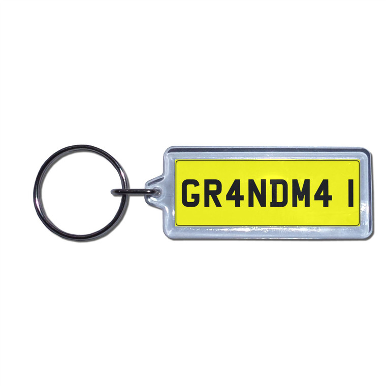 GRANDMA 1 - UK Number Plate Key Ring