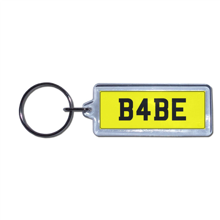 BABE - UK Number Plate Key Ring