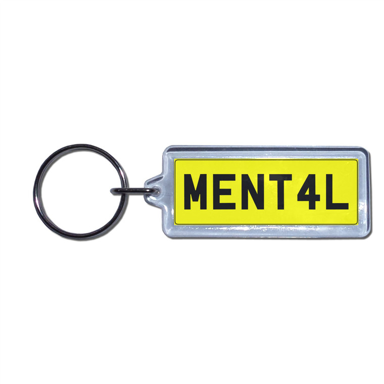 MENTAL - UK Number Plate Key Ring