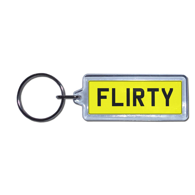 FLIRTY - UK Number Plate Key Ring