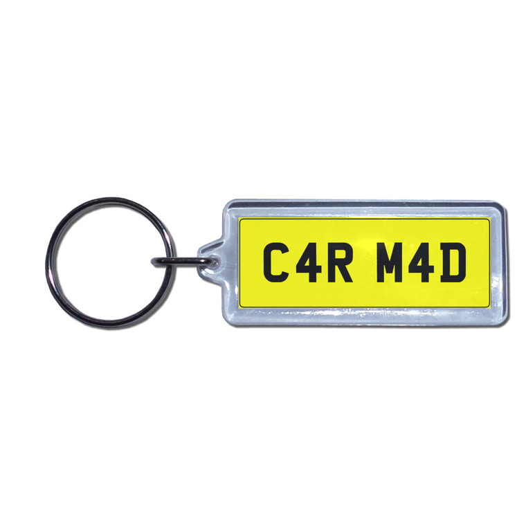 CAR MAD - UK Number Plate Key Ring