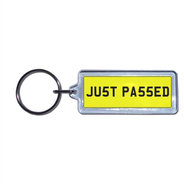 JUST PASSED - UK Number Plate Key Ring
