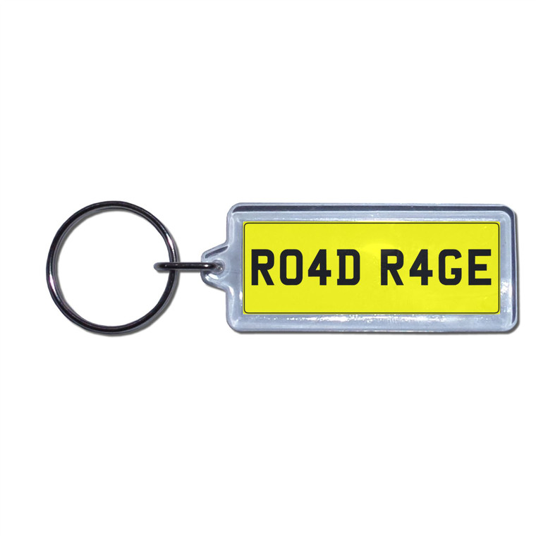 ROAD RAGE - UK Number Plate Key Ring