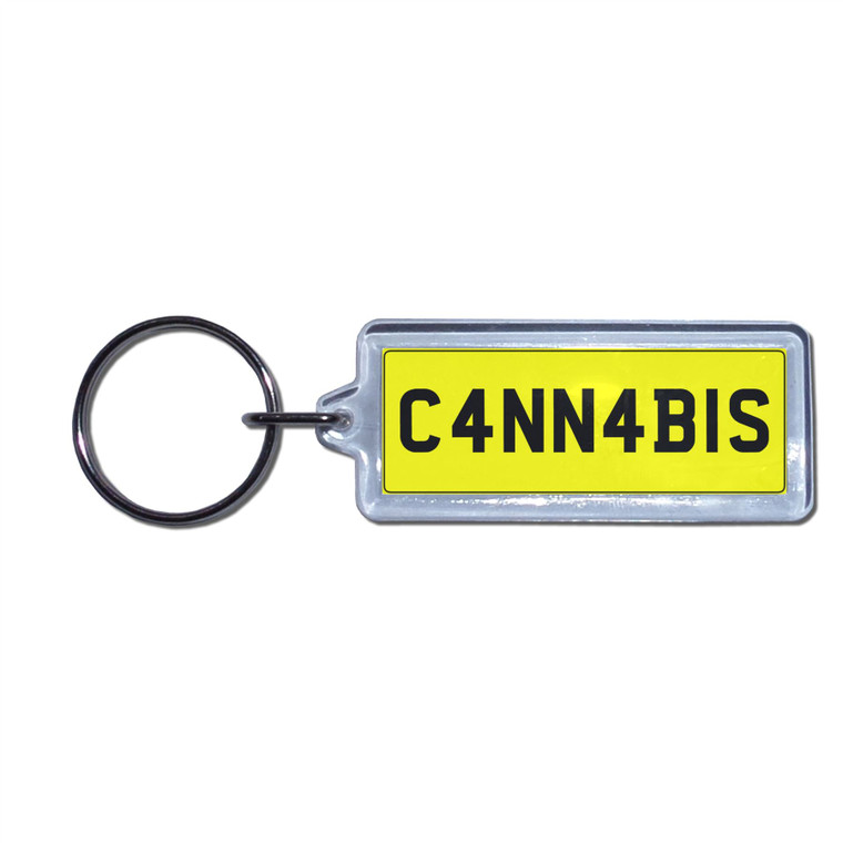 CANNABIS - UK Number Plate Key Ring