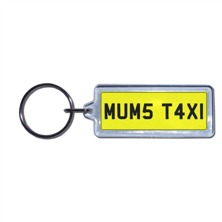 MUMS TAXI - UK Number Plate Key Ring