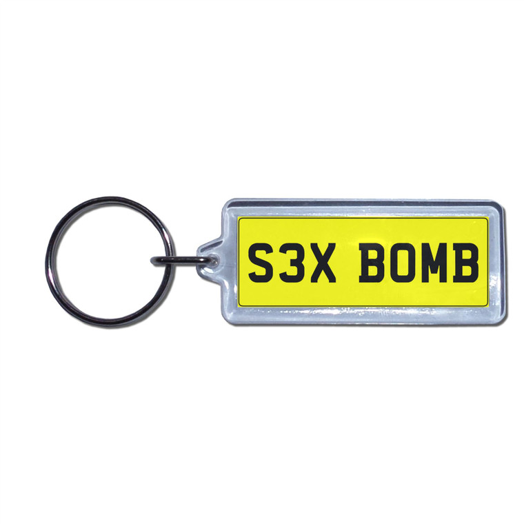 SEX BOMB - UK Number Plate Key Ring