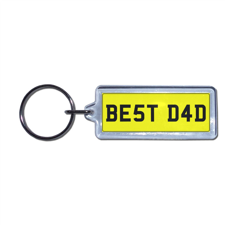 BEST DAD - UK Number Plate Key Ring