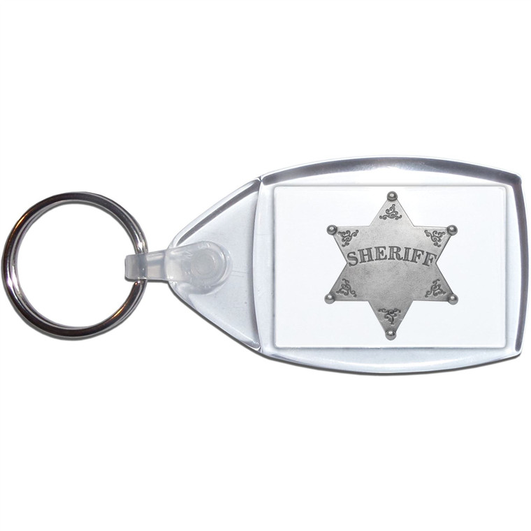 Sheriff Badge - Small Plastic Key Ring