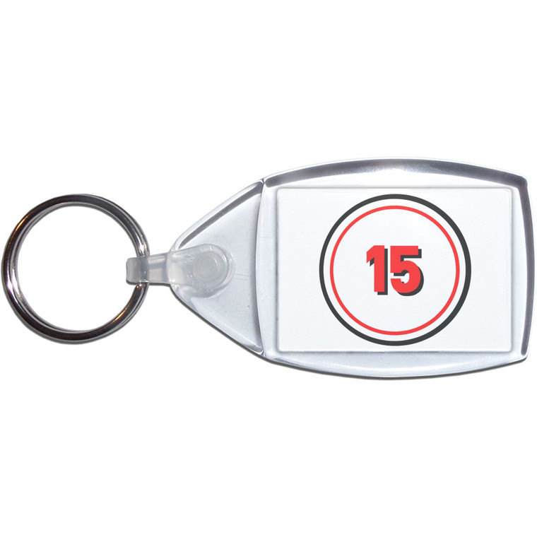 15 Certificate - Clear Plastic Key Ring Size Choice New