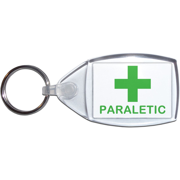 Paraletic - Clear Plastic Key Ring Size Choice New