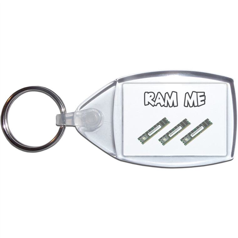 Ram Me - Clear Plastic Key Ring Size Choice New Ram Me - Clear Plastic Key Ring Size Choice New
