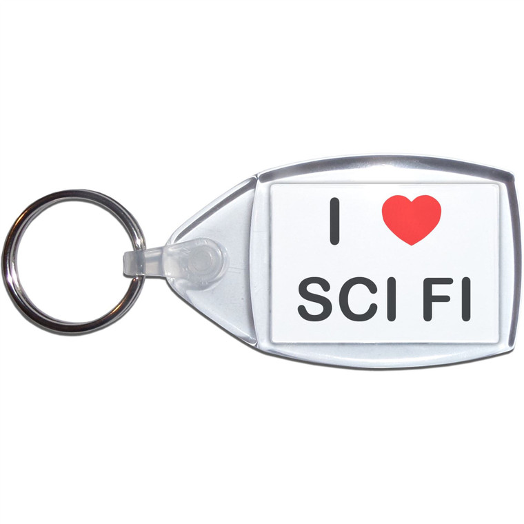 I love Sci Fi - Small Plastic Key Ring