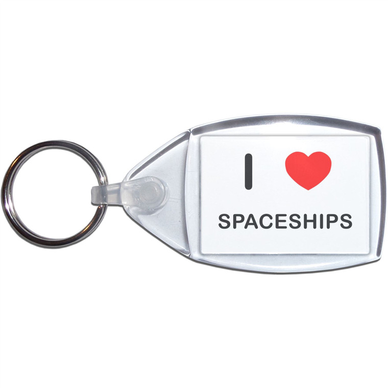 I Love Spaceships - Small Plastic Key Ring