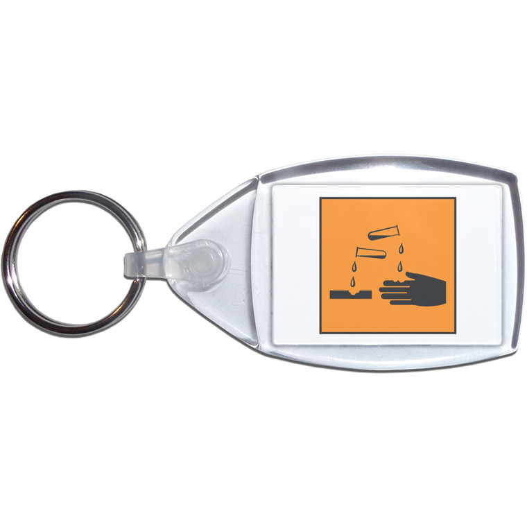 Corrosive - Clear Plastic Key Ring Size Choice New