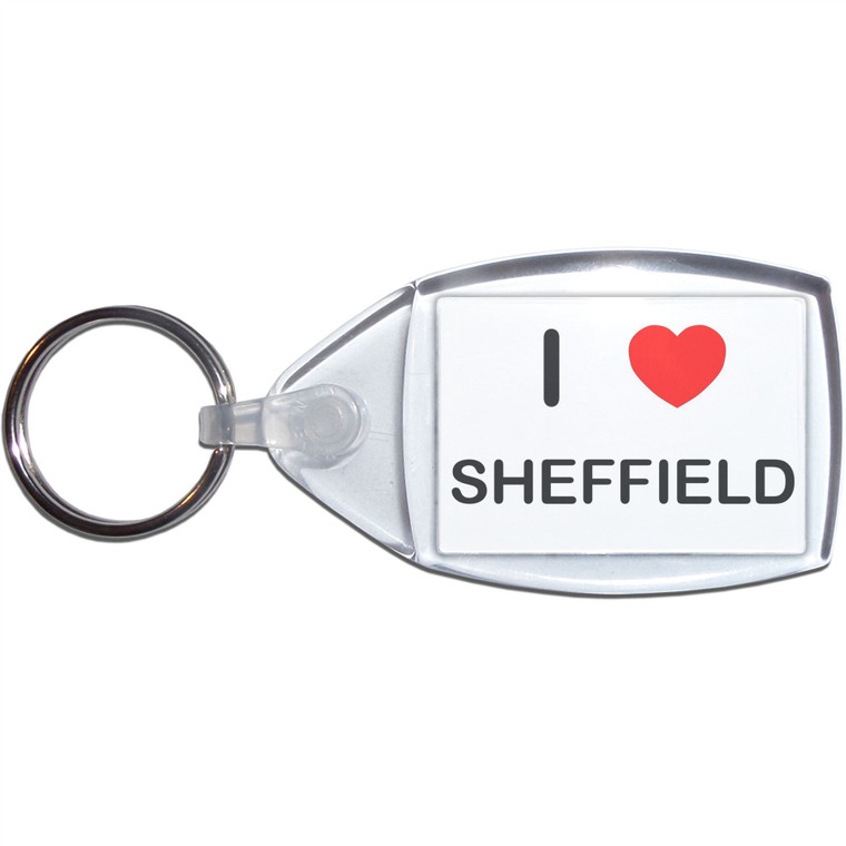 I Love Sheffield - Small Plastic Key Ring