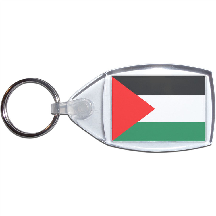 Palestine Flag - Clear Plastic Key Ring Size Choice New