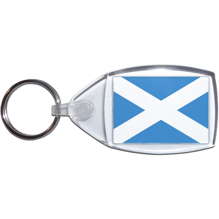 Scotland Flag - Small Plastic Key Ring